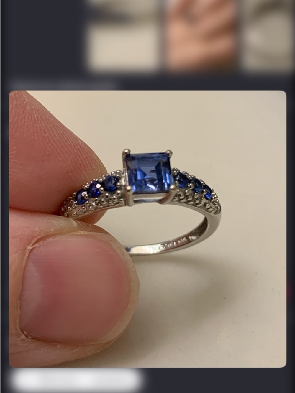 Samuel Aaron Sapphire Ring size 5.5 PRICE DROP – SHIPS TOMORROW - Picture 9 of 9